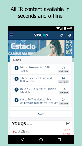Android application YDUQS IR screenshort