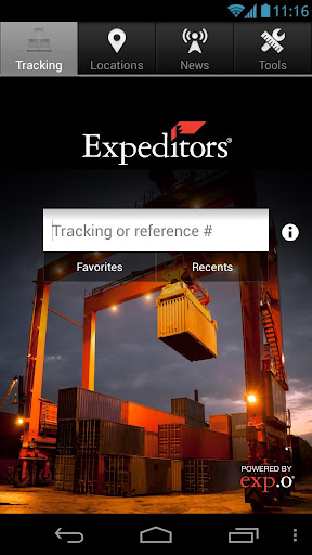 Android application Expeditors Shipment Tracking screenshort