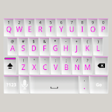 White and Pink Keyboard Skin icon