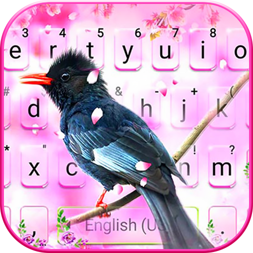 Flowers Garden Bird Keyboard T logo