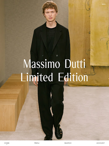 Screenshot of Massimo Dutti: Clothing store