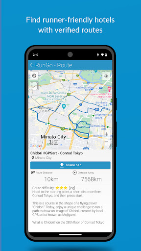 Screenshot of RunGo: voice-guided run routes