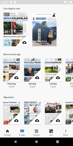 Android application Skive Folkeblad screenshort