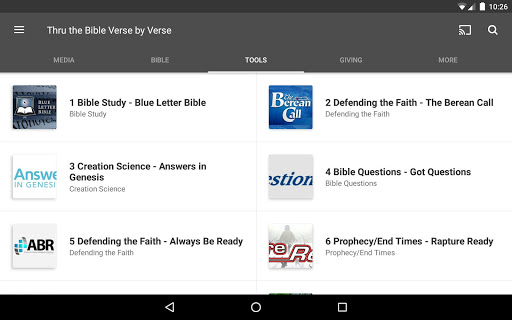 Screenshot of Thru the Bible Verse by Verse