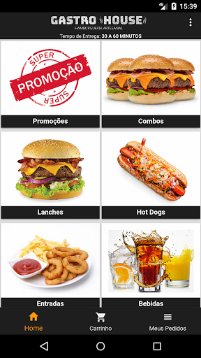 Android application Gastro House screenshort