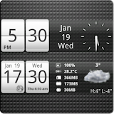 Sense Analog Small Clock 4x1 icon