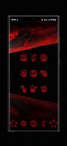Screenshot of Abyss Red Icon Pack