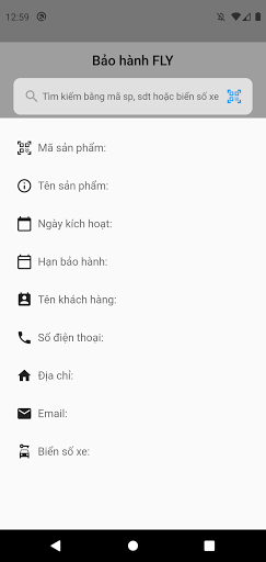 Android application FlyWarranty - Bảo hành Fly screenshort
