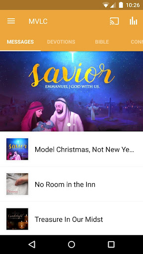 Android application Mountain View Lutheran Church screenshort