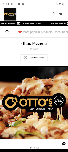 Android application Otto's Pizzeria screenshort