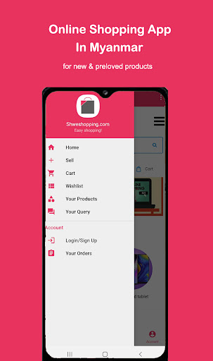 Android application SS - Myanmar Online Shop screenshort