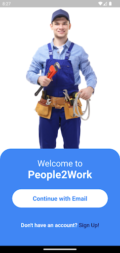 Android application People2Work screenshort