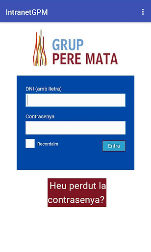 Android application Intranet Grup Pere Mata screenshort