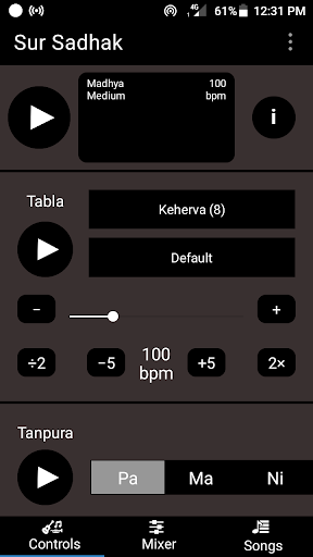 SurSadhak: Tabla Tanpura for Indian Vocal Practice 2.0.4 screenshots 1