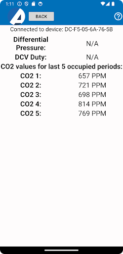 IAQview Screen 2