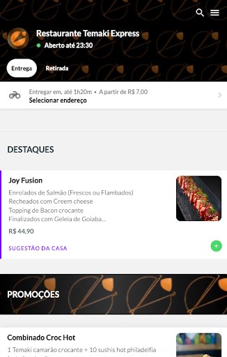 Android application Restaurante Temaki Express screenshort
