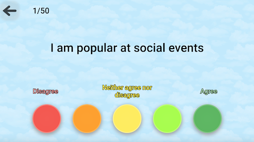 Android application The Big Five Personality Test screenshort