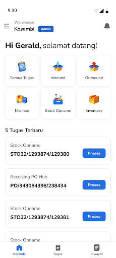 Android application Astro WMS screenshort