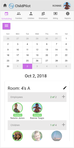 Android application ChildPilot Staff screenshort