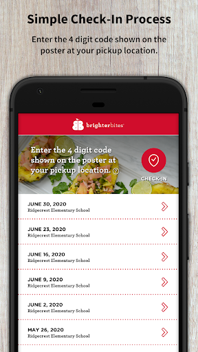 Android application Brighter Bites screenshort