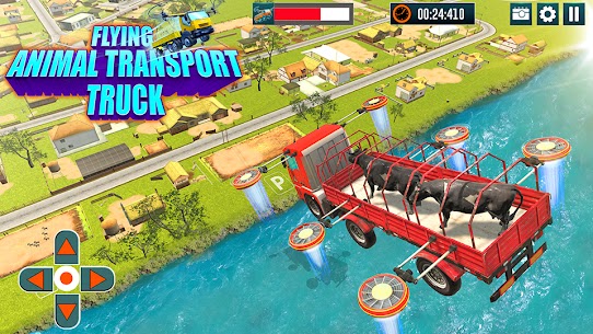 نقل حيوانات المزرعة: ألعاب قيادة الشاحنة الطائرة 5