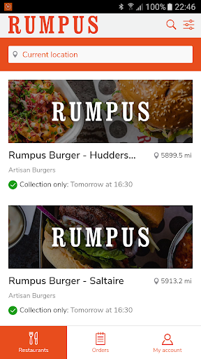 Android application Rumpus Burger screenshort