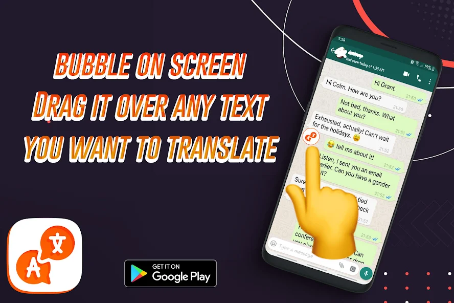 Offline screen translate app