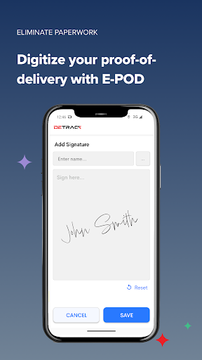 Detrack Proof Of Delivery POD Screen 2