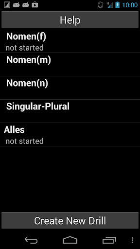 Android application German Declension Trainer screenshort