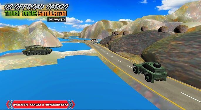 #3. US Offroad Military Driver 3d (Android) By: Gaming Squares