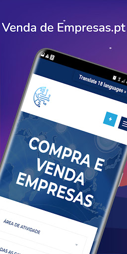 Android application Compra e Venda de Empresas screenshort