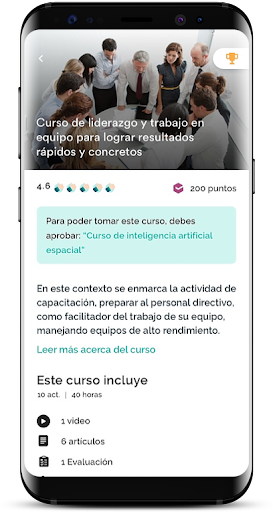 Android application Pasaporte a la Educación screenshort