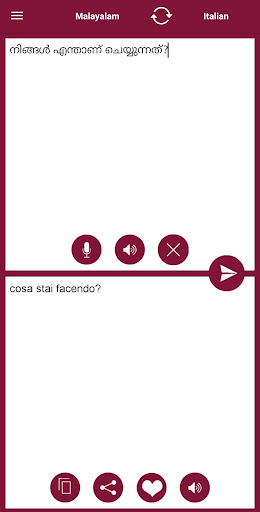 Android application Malayalam - Italian Translator screenshort