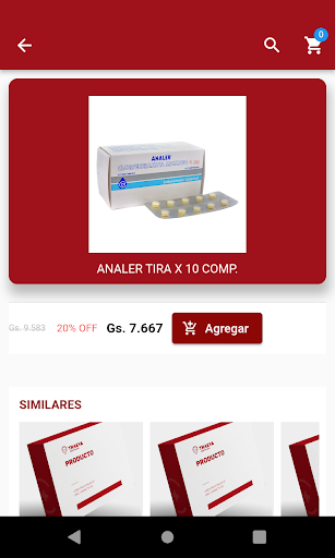 Android application Traeya Farmacia screenshort