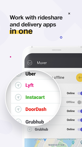 Muver u2013 work with rideshare & delivery apps in one 2.105 screenshots 1