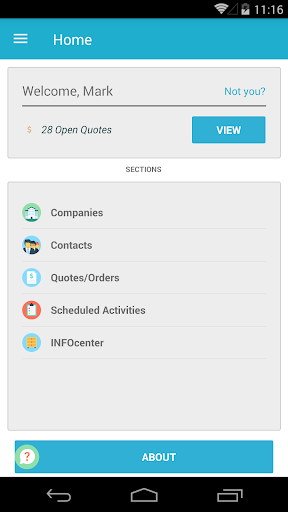 Android application INFOtrac screenshort