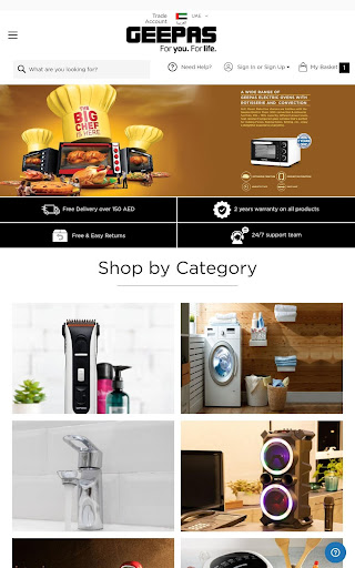 Geepas Store Screen 2