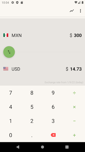 Dollar Mexican Peso Converter Screen 2
