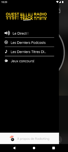 Android application Ouest Track Radio screenshort