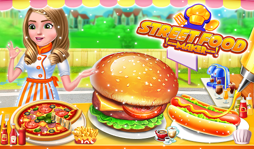 Street Food Pizza Maker - Burger Shop Cooking Game  screenshots 11