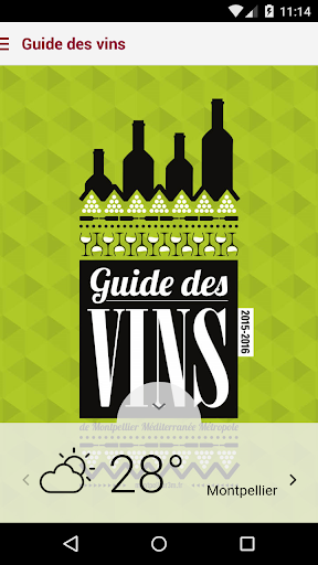 Android application Guide des Vins de Montpellier screenshort