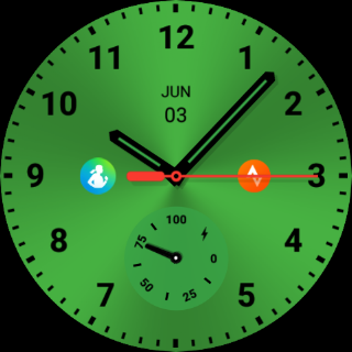 Metallic Green Watch Face screenshot 4