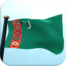 「土庫曼斯坦旗3D動態桌布」圖示圖片