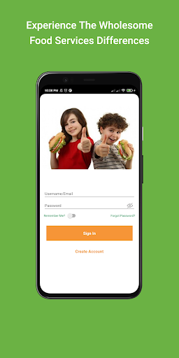 Android application Wholesome Food Services (WFS) screenshort