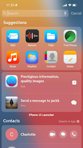 iPhone 15 Launcher, iOS 17