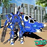 Police Helicopter Futuristic Air Robot Battle icon