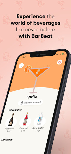 Android application BarBeat - Cocktail Recipes screenshort