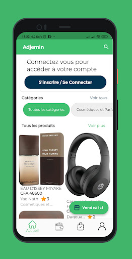 Android application Adjemin screenshort