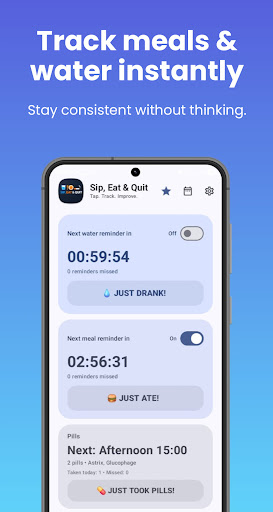Sip, Eat & Quit: Simple Habits ekran görüntüsü