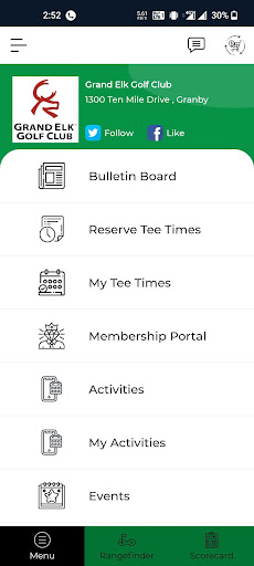 Android application Grand Elk Golf Club screenshort